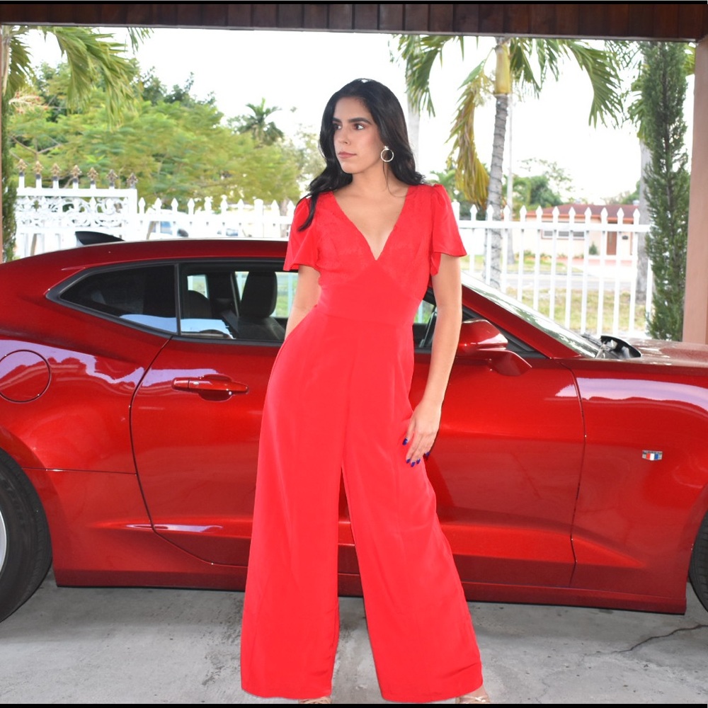 Red jumpsuit